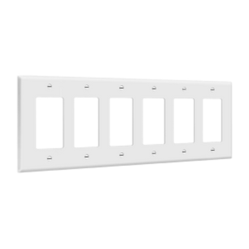 Enerlites Decorator/GFCI Six-Gang Wall Plate, Mid-Size